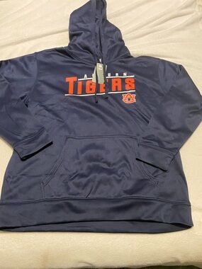 Pro Edge Navy Hoodie with Orange Accent